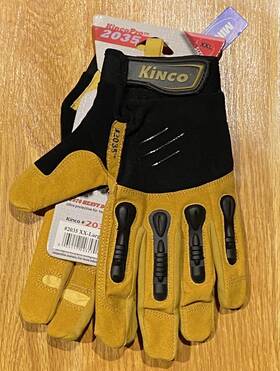 2035-m Kinco Llc Kincopro 2035 Synthetic Leather Black/tan Foreman Mens Work Gloves Size Xxl 2xl