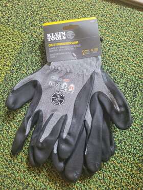 60197 Klein Tools 2 Brand New Pair Work Gloves Cut Level Touchscreen X-large