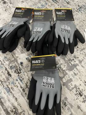 60389 Klein Tools 4x Coated Thermal Dipped Gloves Large 9