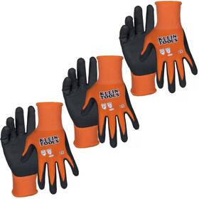 60673 Klein Tools Knit Dipped Gloves Cut Level A1 Touchscreen X-large 3-pair