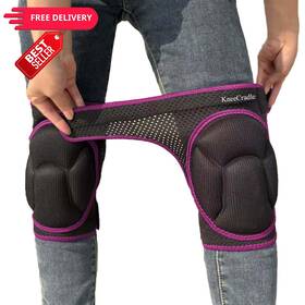 Kneecradle 724087705961 Work Knee Pads For Men And Women Soft Foam Pad Medium Pink