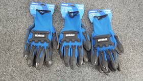 2160239 Kobalt 3pack Polyester Demolition Utility Work Gloves Blue Size L/xl New #81594