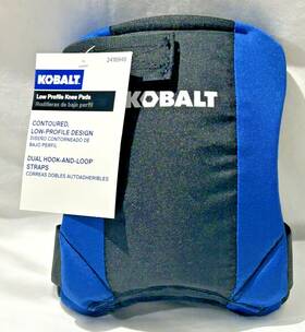2416948 Kobalt Low Profile Contoured Knee Pads Dual Hook And Loop Straps Med Density Foam