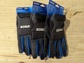 3832675 Kobalt Medium Black Synthetic Leather Mechanical Repair Gloves 3 Count