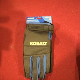 5127796 Kobalt Work Gloves Medium Black Blue Flexible Hand Protection