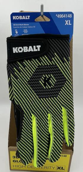 Si1805fk-xl Kobalt 1 Pair Synthetic Leather Safety Work Gloves Yellow Adult Xl #4964148
