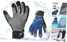 Ga9604flwp-ml-blu-m Laborsing Safety Products Inc. 1 Pair Cold Weather Work Gloves Men Goat Leather Gardening Medium Blue