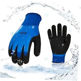 Rb2172f-un-blu-l Laborsing Safety Products Inc. 1-pair 32 F Triple Latex Coating Winter Gloves Light Duty Large 1 Pair - Blue