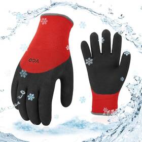 Rb6032-un-red-l Laborsing Safety Products Inc. 1-pairs Freezer Winter Work Gloves Double Lining Rubber Latex Coated For
