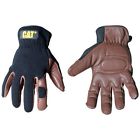 Cat012216l Large Deerskin Spandex Cat Gloves - Brown