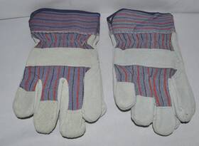 H104781 Magid Leather Chore/work Gloves With Safety Cuff 2 Pairs Size L