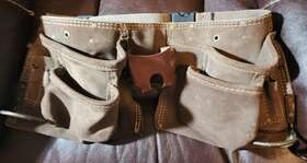Dm-498-gs Mcguire Nicholas Mcguire& 13 Pocket Tool Belt Suede 52l Inch Tape And Hammer