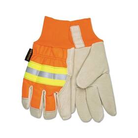 3440xl Mcr Safety Luminator Gloves X-large Beige/hi-vis Orange/lime/silver