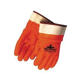 6710f Mcr Safety Foam Insulated Dipped Gloves Large Fluorescent Orange