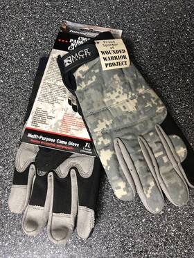 905ww-xl Mcr Safety Wounded Warrior Synthetic Leather Palm Multitask Full Finger Gloves