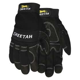 935chl Mcr Safety Gloves Mechanic Hook/loop Wrist Blk Pr