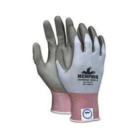 9672dt2l Mcr Safety Diamond Tech 2 Gloves Large Gray/light Blue - 1 Per Pr