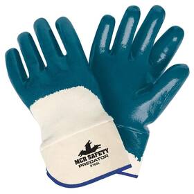 9760 Mcr Safety 12 Pr. Fully Nitrile Palm Coated Smooth Protective Waterproof Work Gloves Large