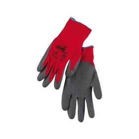 N9680m Mcr Safety Ninja Flex Palm/fingertip Latex-coated Work Gloves Medium Gray/red