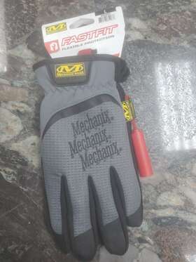 2503607 Mechanix Wear Fastfit Flexible Protection Work Gloves Large-grey/black#2503607