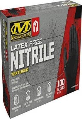 D03-05-009-100 Mechanix Wear Nitrile Disposable Gloves Powder Free Textured 5