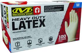 D04-00-009-100 Mechanix Wear Latex Disposable Gloves Powder Free Textured 8