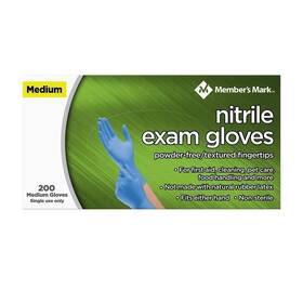 980311707 Members Mark Nitrile Gloves Medium 200 Count
