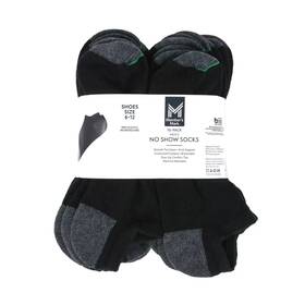 984100063 Members Mark No Show Sport Sock 10 Count Black