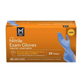 990343502 Members Mark Nitrile Gloves Large 200 Count