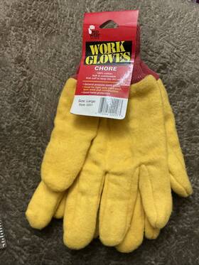 Midwest 072264220173 Work Chore Gloves Large Quality 100% Cotton General Purpose Glove