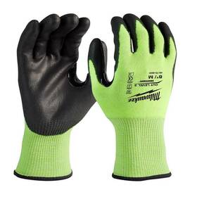 Milwaukee 045242553624 Mens Dipped Gloves Black/yellow Xlarge