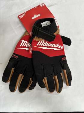 Milwaukee 045242556823 Gloves Leather Performance Medium 8 Inch Smart Swipe New Free Shipping