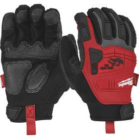 48-22-8752 Milwaukee Mens Level 2 Impact Demolition Protective Safety Gloves - Red/black