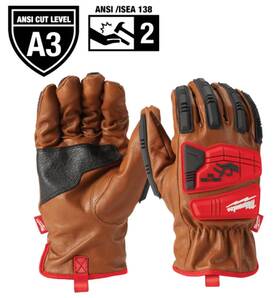 48-22-8771 Milwaukee Medium Level 3 Cut Resistant Goatskin Leather Impact Gloves