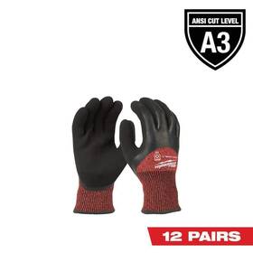 48-22-8920b Milwaukee Work Gloves Small Insulated Cut-resistant Latex-coated Nylon 12-pack