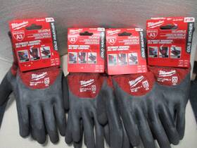 48-22-8921 Milwaukee 4 Pair Ansi Cut Level 3 Winter Dipped Work Gloves 8 Inch M