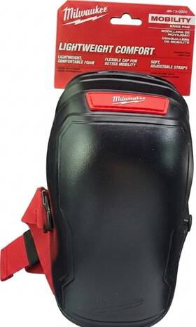 48-73-0000 Milwaukee Lightweight Comfort Knee Pads Black Red Flexible