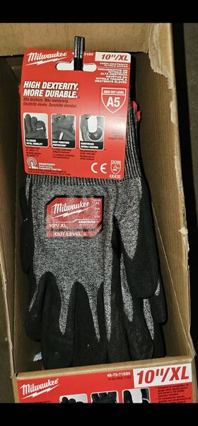 48-73-7153 Milwaukee 8 Pack - Cut Level 5 High-dexterity Gloves Xl 10 Inch