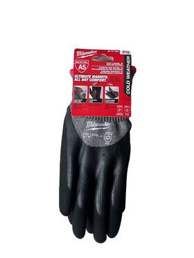 48-73-7952 Milwaukee Ansi Cut Level 5 Winter Dipped Cold Weather Gloves-9 Inch L