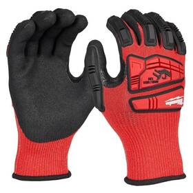 48-73-8132h Milwaukee Large Red Nitrile Level 3 Cut Resistant Impact Gloves