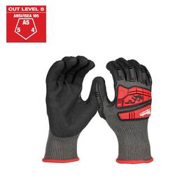 48-73-8150 Milwaukee Impact Cut Level 5 Nitrile Dipped Gloves Size S