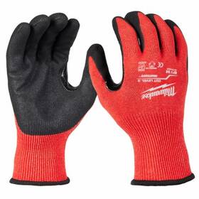 48-73-8631 Milwaukee 6 Pack - Nitrile Dipped Work Gloves Cut Level 3 Mens M