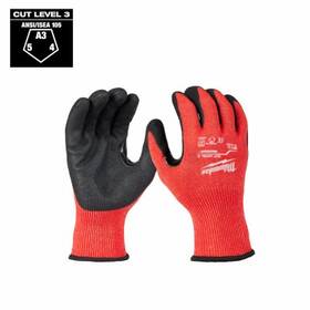 48-73-8632 Milwaukee 6 Pack - Nitrile Dipped Work Gloves Cut Level 3 Mens L