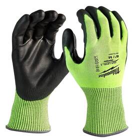 48-73-8941b Milwaukee 12 Pk High Visibility Cut Level 4 Polyurethane Dipped Medium