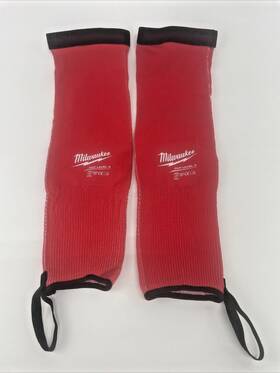 48-73-9031 Milwaukee 18 In Ansi Cut Level 3 Protective Arm Sleeves Red Model