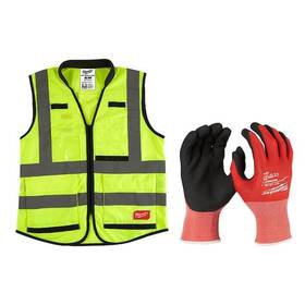 Milwaukee 888234597417 Premium Large/x-large Yellow Class 2 High Vis Safety Vest