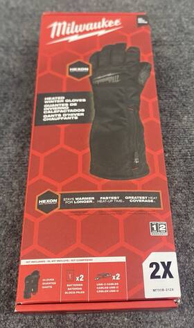 M700b-212x Milwaukee Heated Winter Gloves Black 2x
