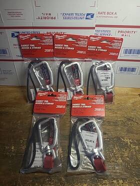 48-22-8297 Milwaukee Tool 5 Linemans Hang Straps....lot Of 5...new