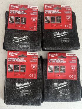 48-73-9051 Milwaukee Tool 4 Pairs 18 Inch Level 5 Cut Resistant Protective Sleeves