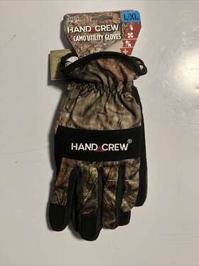 Hg-3111lx Mossy Oak Hand Crew Camo Utility Work Gloves Size L/xl New W Tags